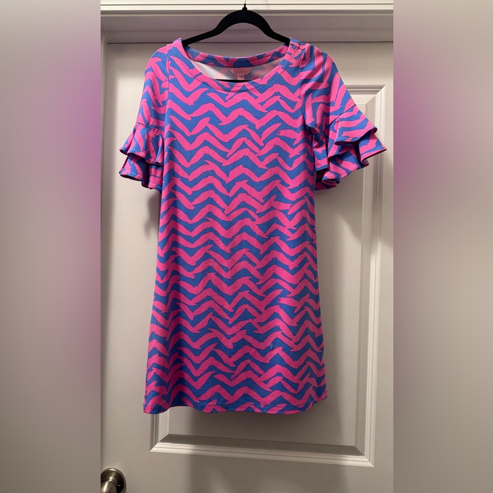 Lilly Pulitzer Pink and Blue Zigzag Dress